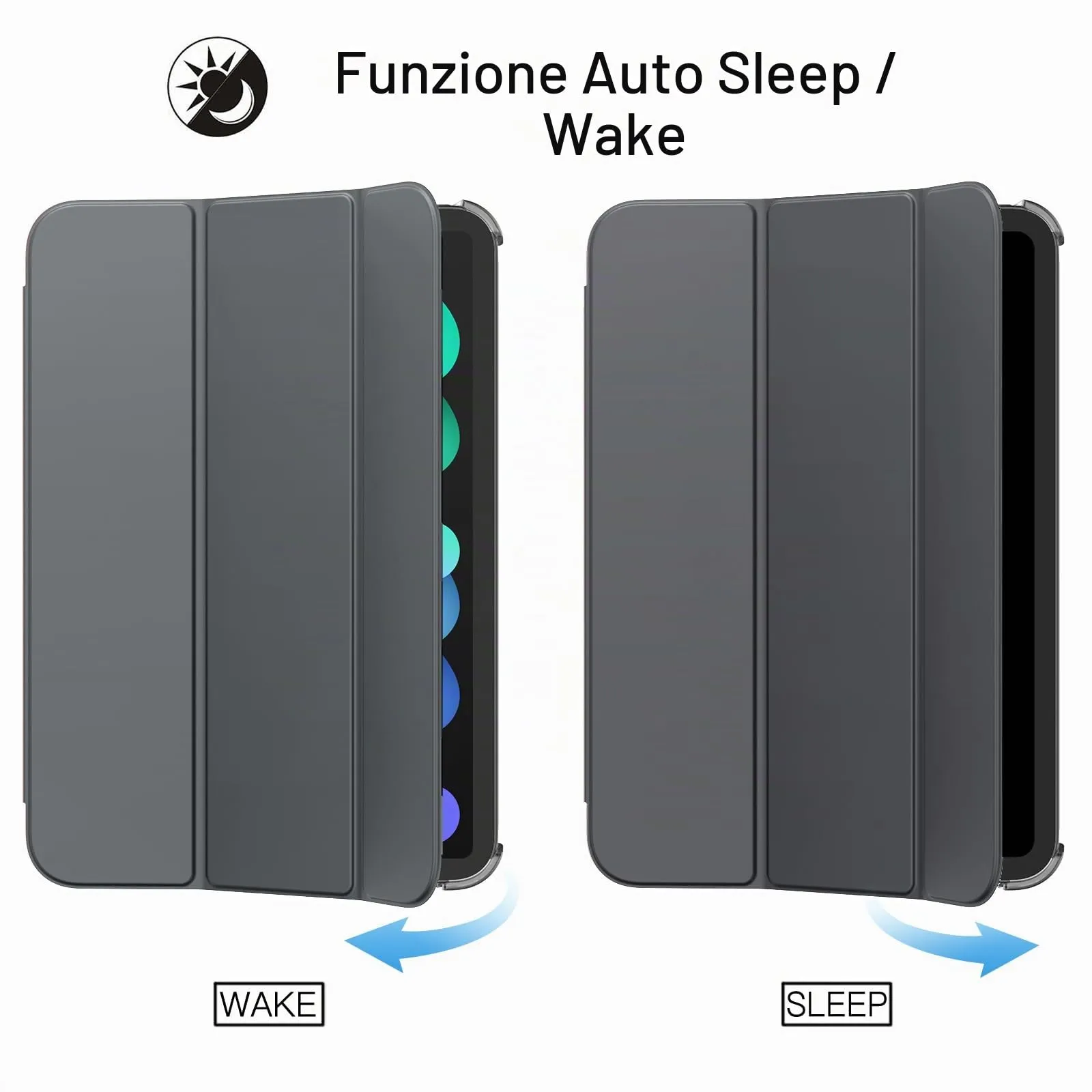 JETech Custodia per iPad mini A17 Pro/6ª Gen, Grigio Siderale - immagine 6
