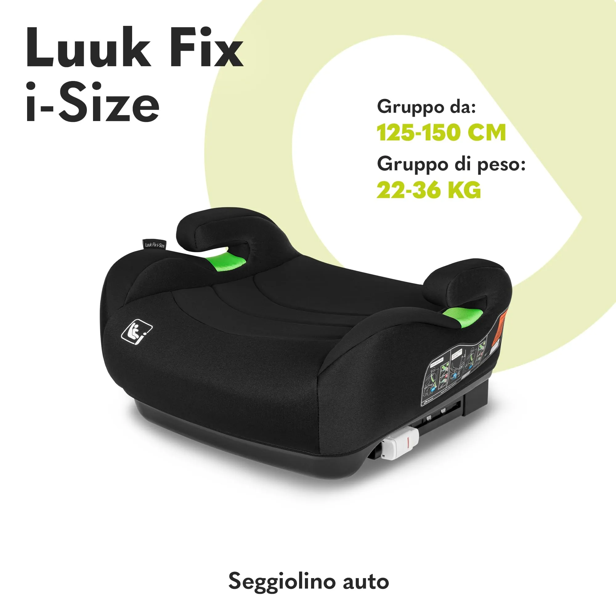 Lionelo Luuk Fix i-Size Rialzo Auto ISOFIX per Bambini 125-150 cm - immagine 2