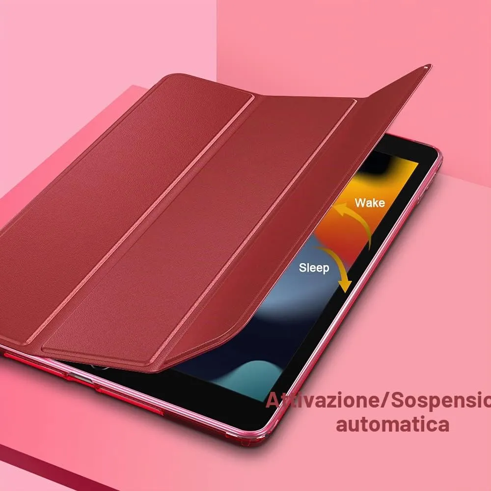 MoKo Cover for iPad 7th, 8th, 9th Generation 10.2" (2019/2020/2021), Rosso - immagine 7