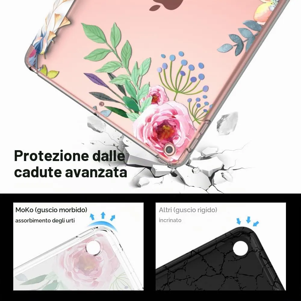 MoKo Cover for iPad 9th/8th/7th Gen 10.2" (2021/2020/2019), Fiori Fragranti - immagine 3