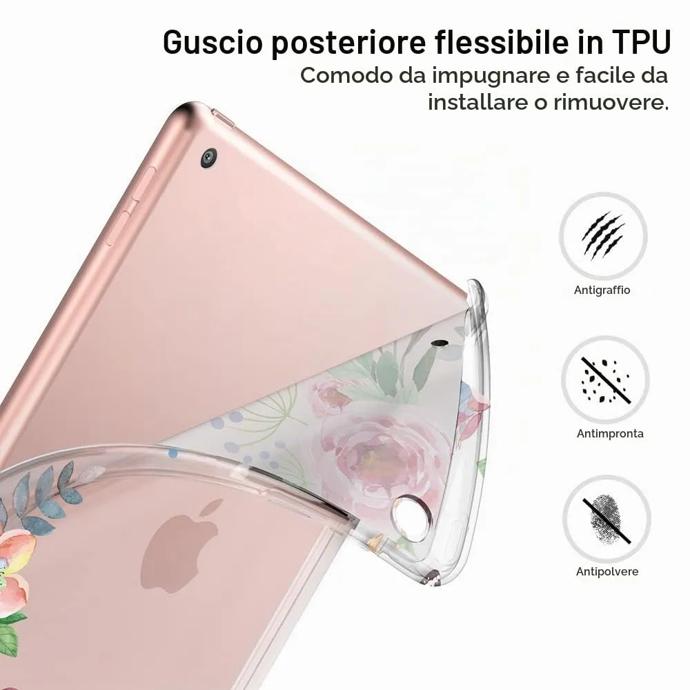 MoKo Cover for iPad 9th/8th/7th Gen 10.2" (2021/2020/2019), Fiori Fragranti - immagine 6