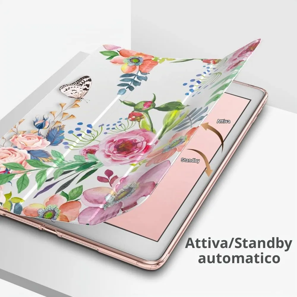 MoKo Cover for iPad 9th/8th/7th Gen 10.2" (2021/2020/2019), Fiori Fragranti - immagine 7