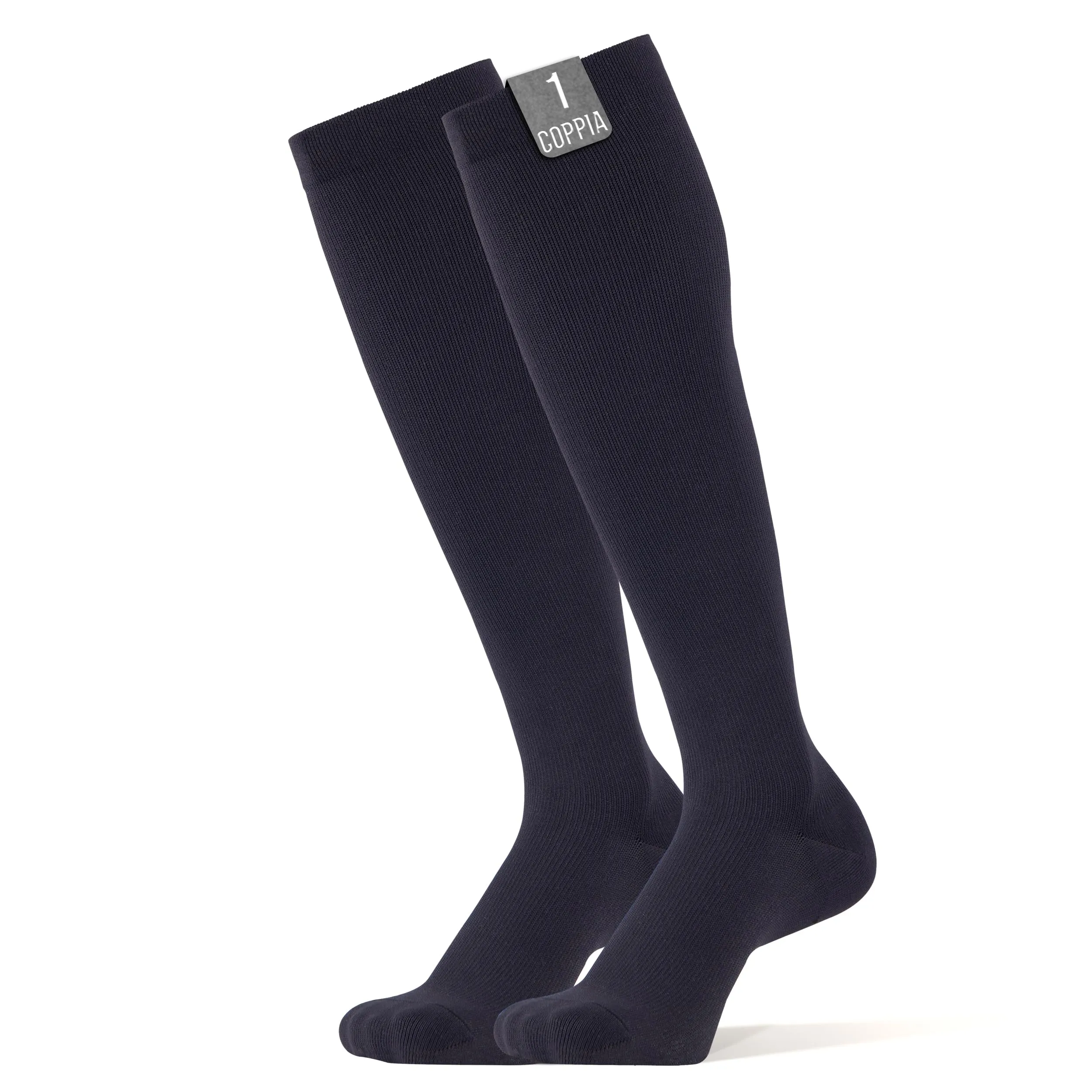 360 Relief Calze a Compressione Graduata Donna e Uomo, 15-20 mmHg, Nero, S-M - immagine 1