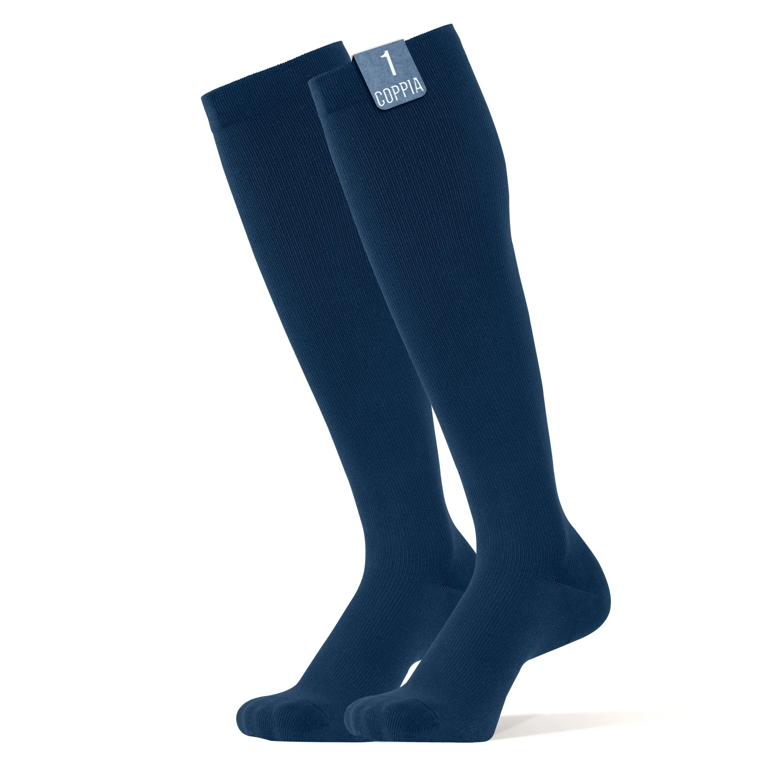 360 Relief Calze a Compressione Graduata Donna e Uomo, 15-20 mmHg, Blu, S-M - immagine 1