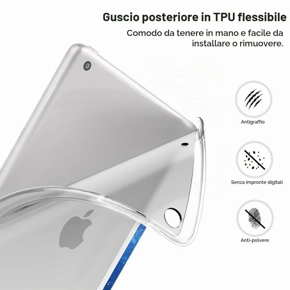 MoKo Cover for iPad 9th/8th/7th Gen 10.2" (2019-2021), Cielo Stellato Blu - immagine 6