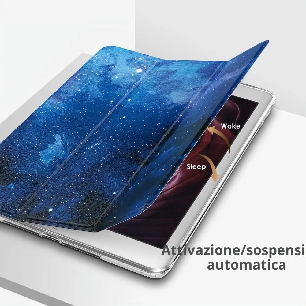 MoKo Cover for iPad 9th/8th/7th Gen 10.2" (2019-2021), Cielo Stellato Blu - immagine 7