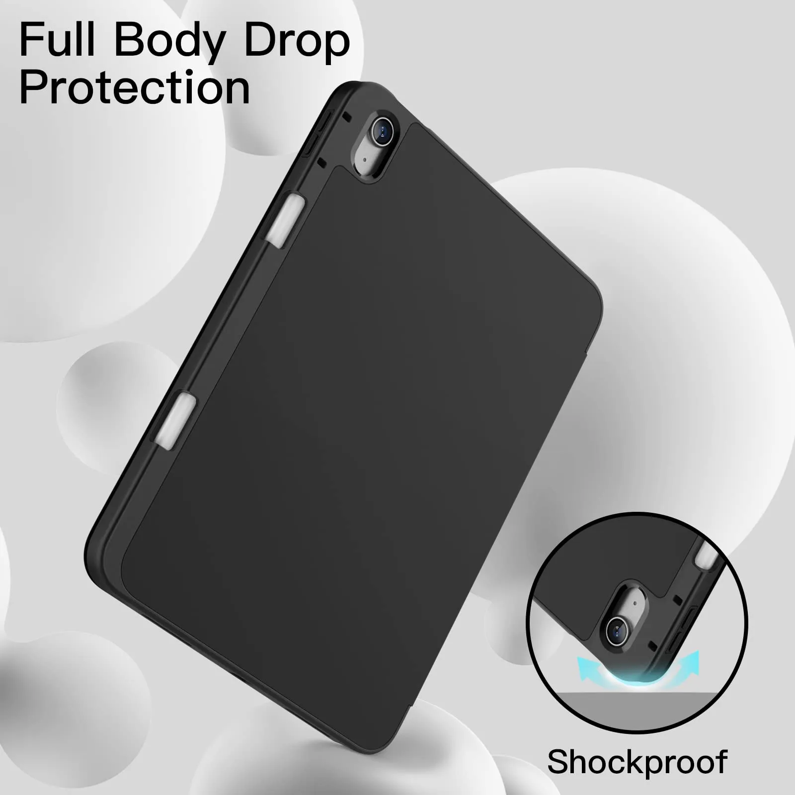 JETech Custodia per iPad 11ª/10ª Gen, Nero - immagine 4