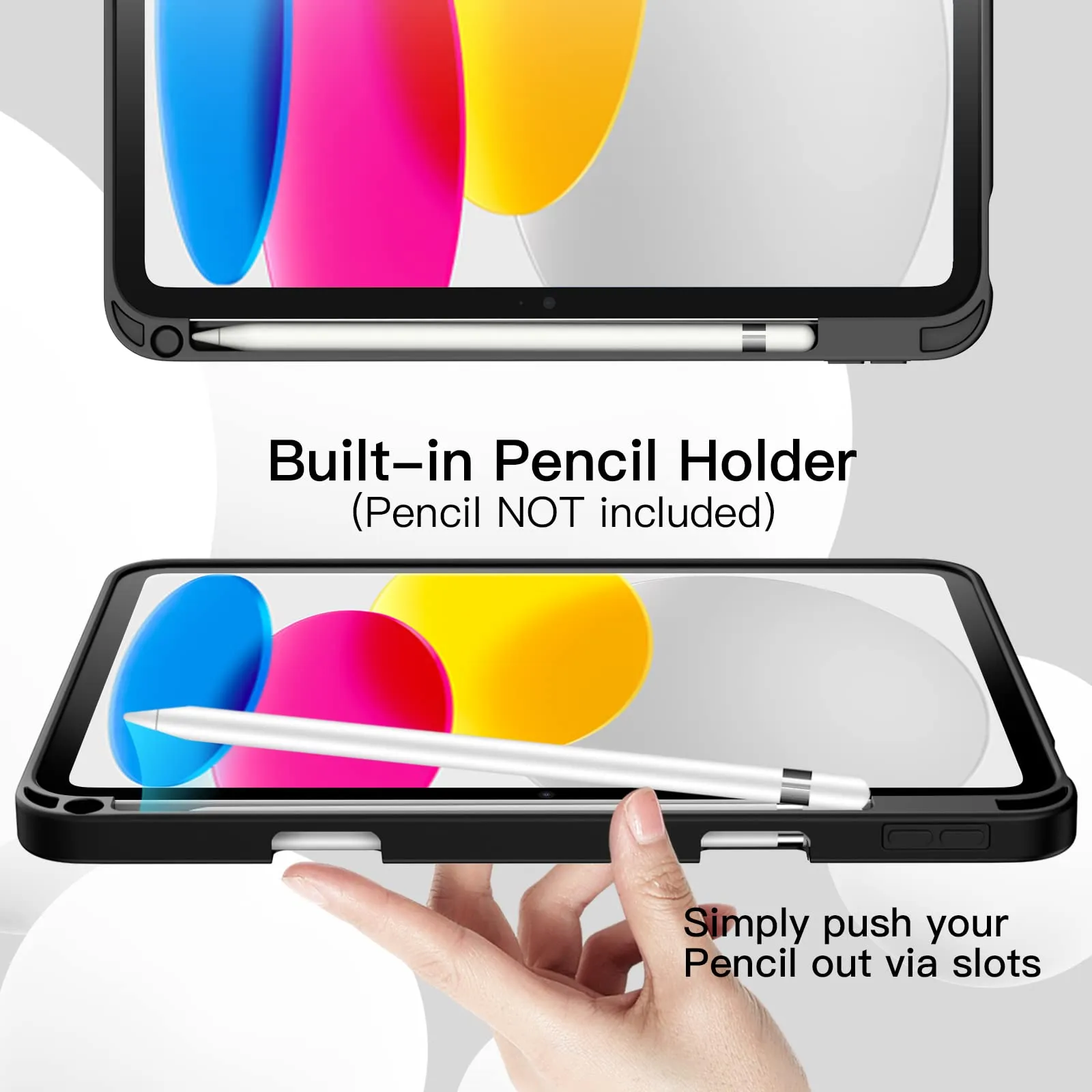 JETech Custodia per iPad 11ª/10ª Gen, Nero - immagine 5