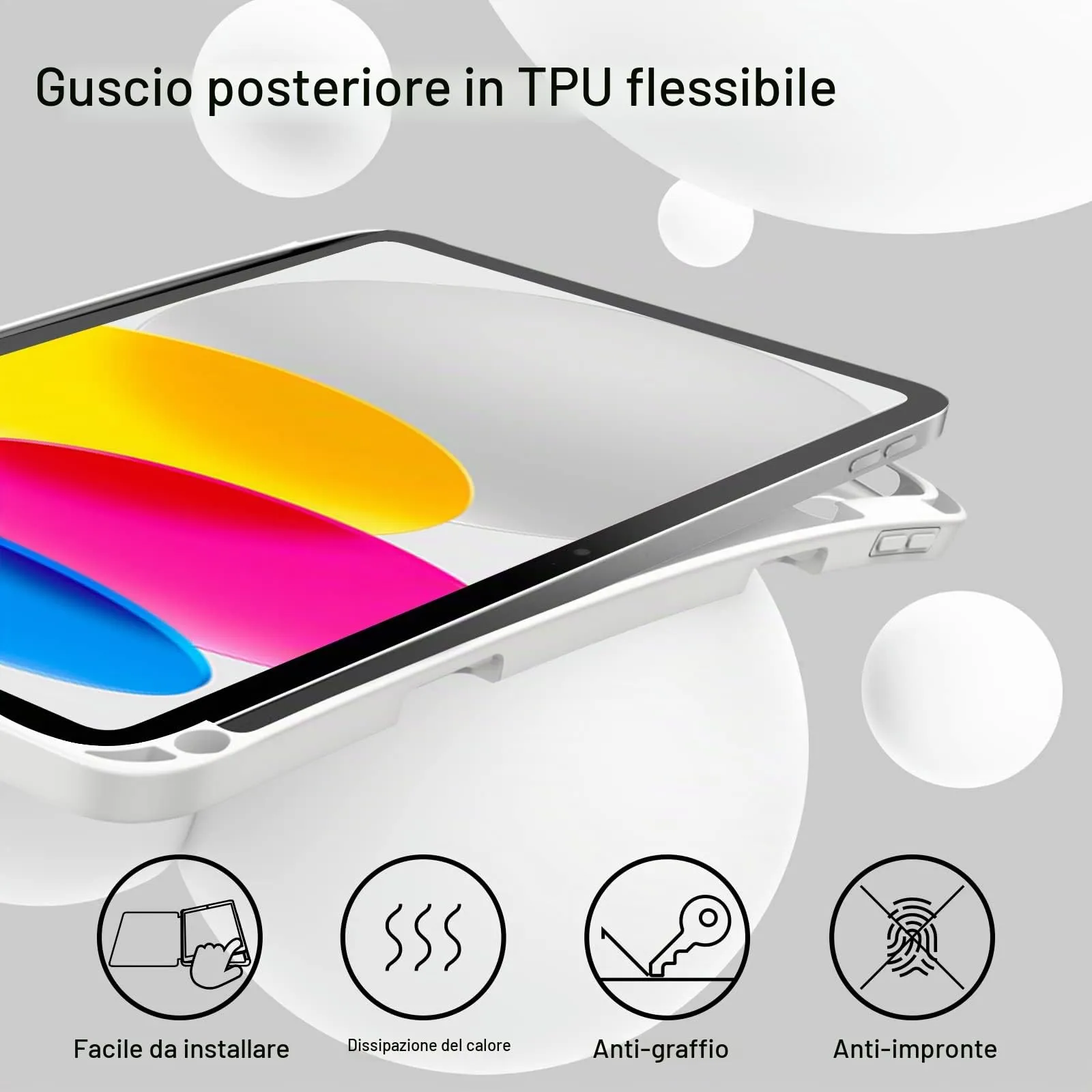 JETech Custodia per iPad (A16) 11ª/10ª Gen, Bianco - immagine 3