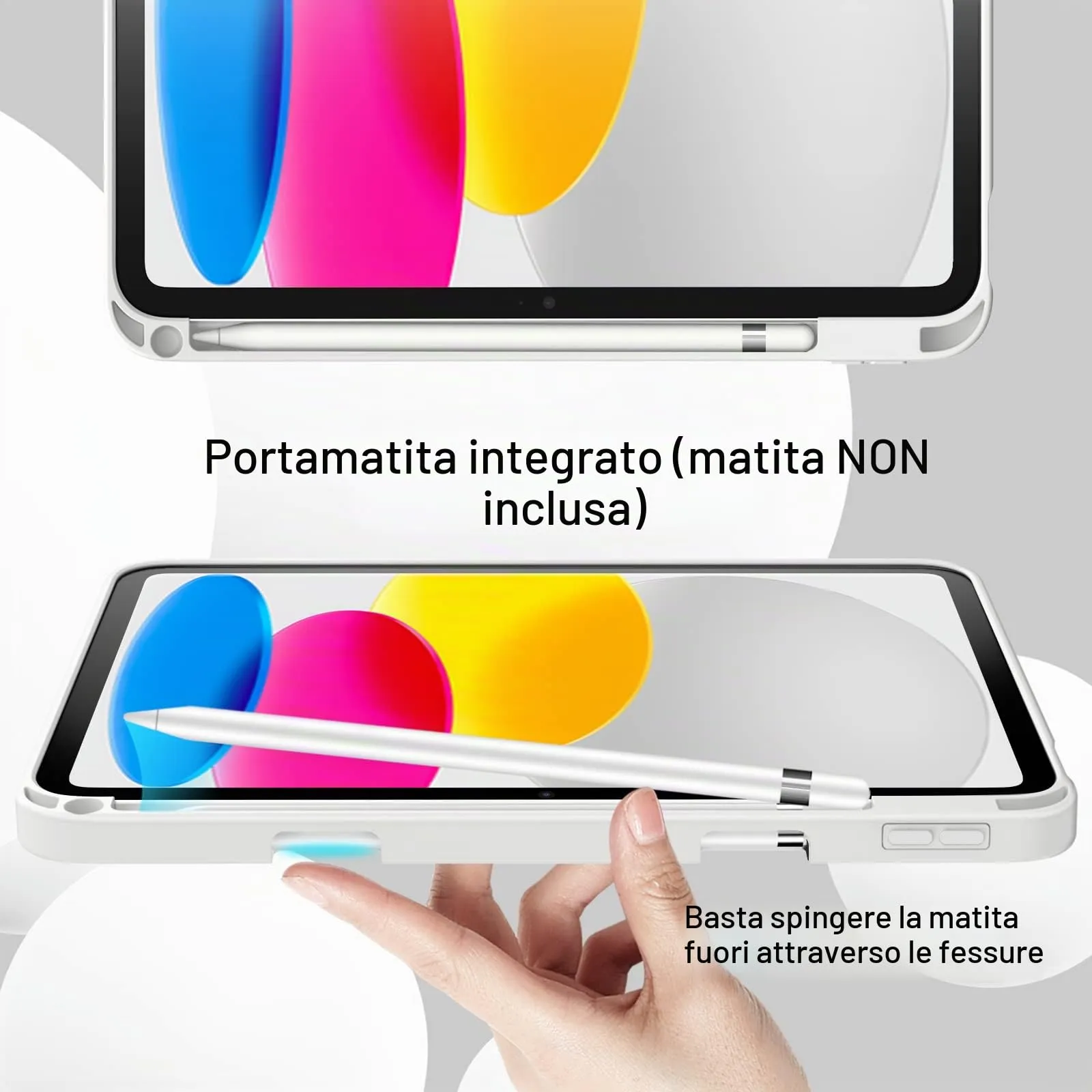 JETech Custodia per iPad (A16) 11ª/10ª Gen, Bianco - immagine 5