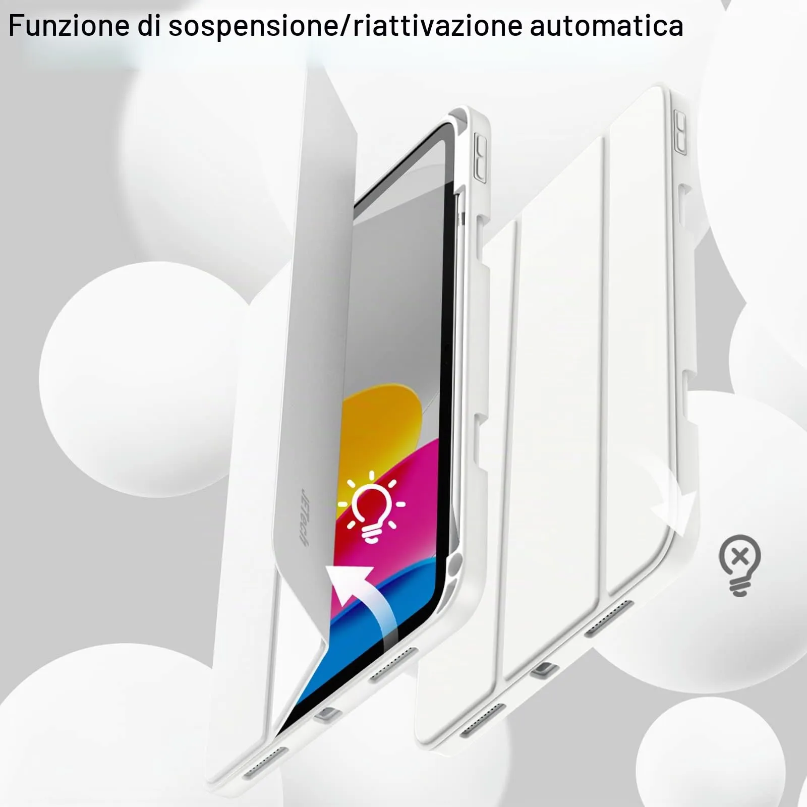 JETech Custodia per iPad (A16) 11ª/10ª Gen, Bianco - immagine 6