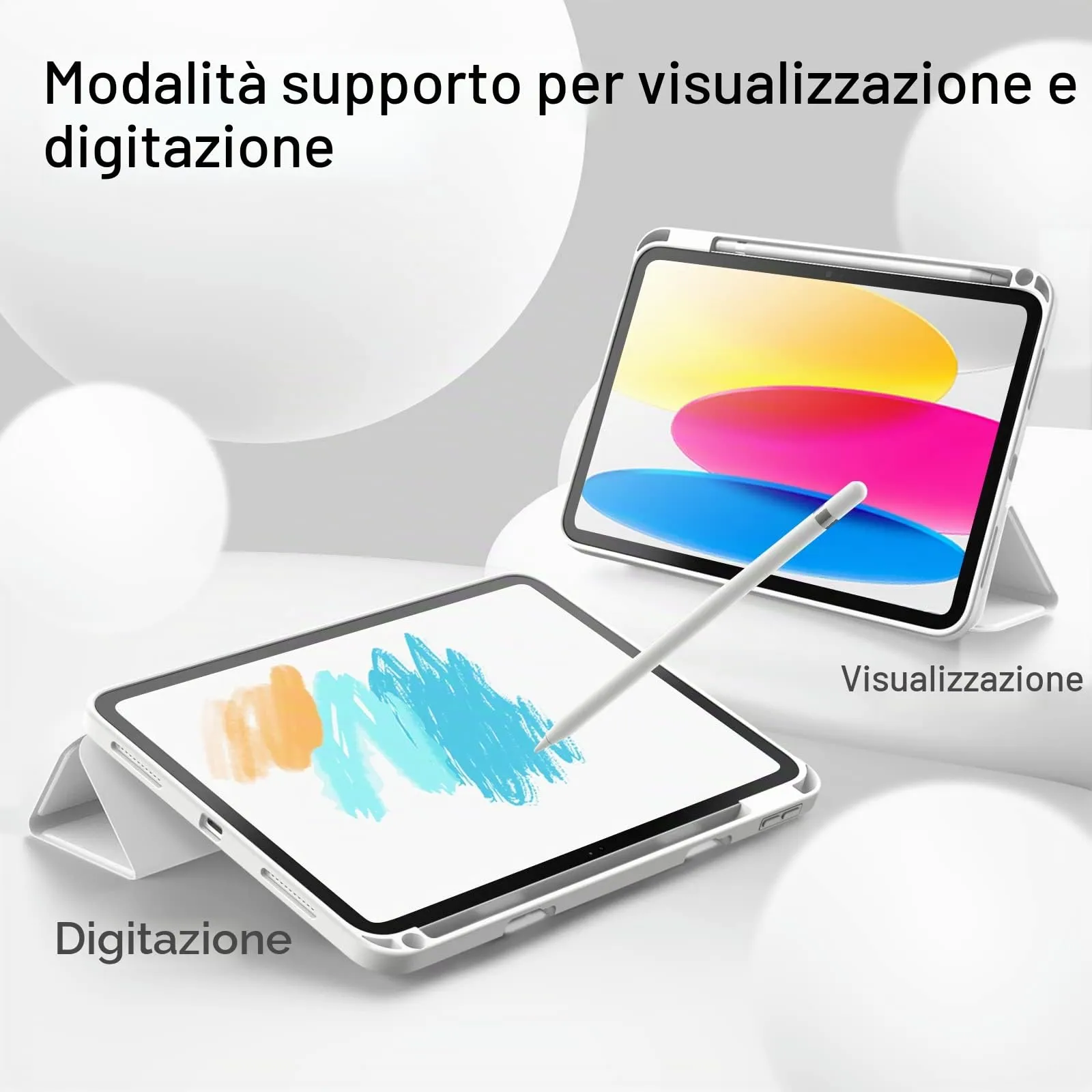 JETech Custodia per iPad (A16) 11ª/10ª Gen, Bianco - immagine 7