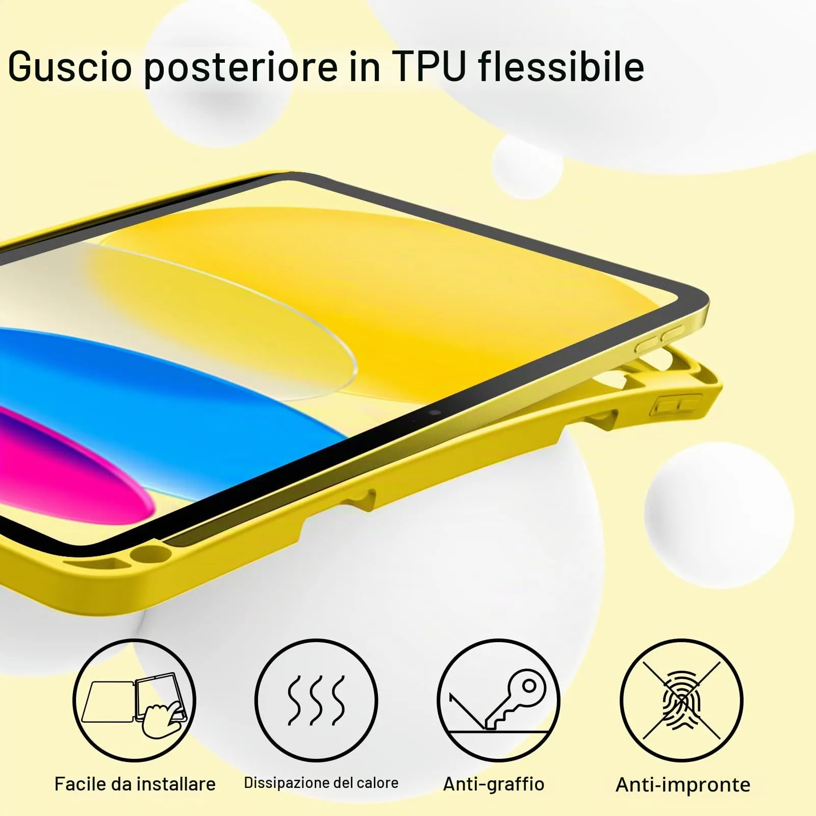 JETech Custodia per iPad 10ª/11ª Gen, Giallo - immagine 3