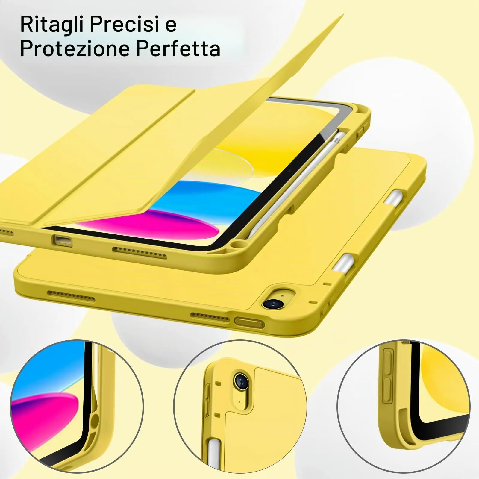 JETech Custodia per iPad 10ª/11ª Gen, Giallo - immagine 8