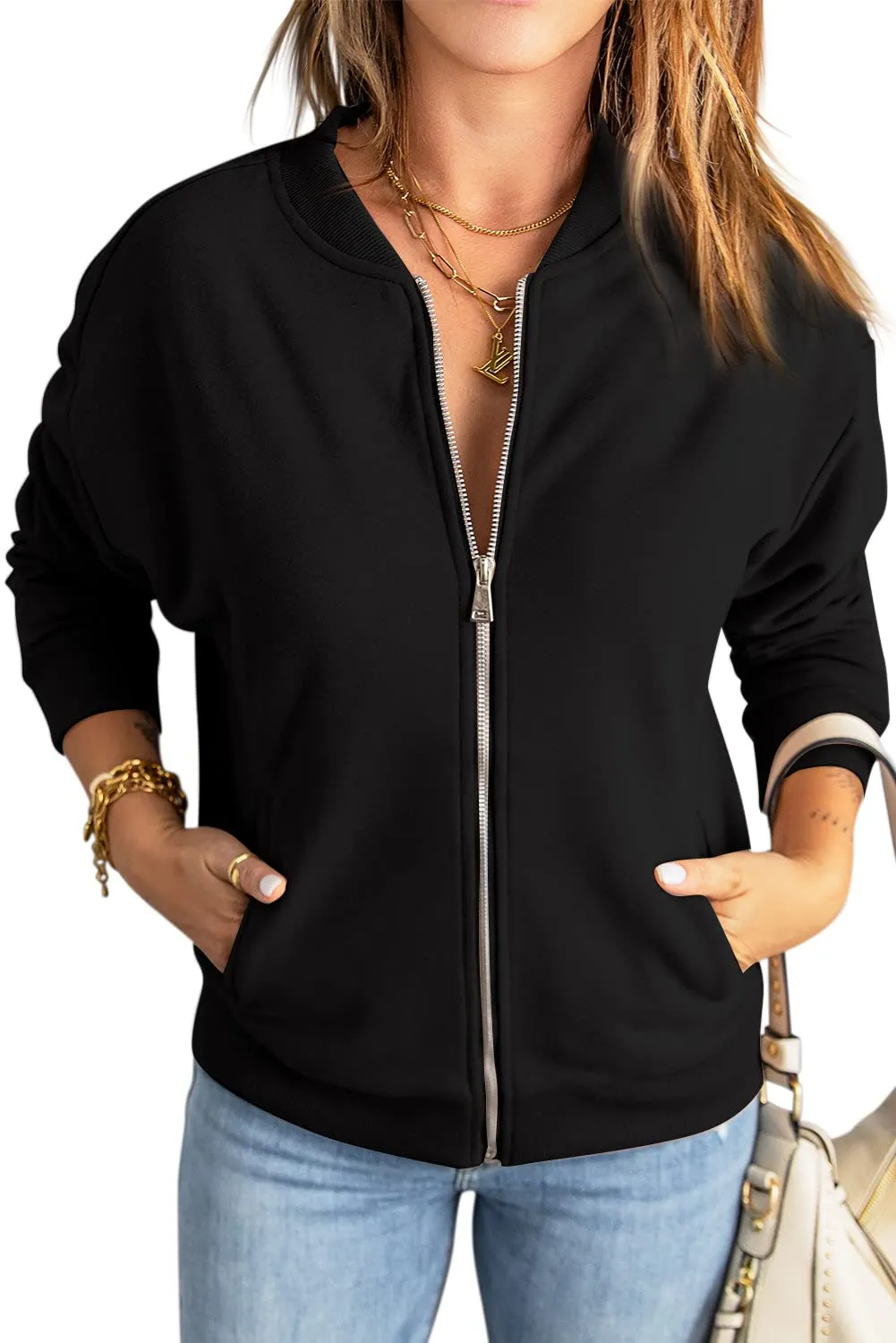 GeGekoko Donna Felpa con Zip e Tasche, Giacca Sportiva Lunga Hoodie Sweatshirt - immagine 2