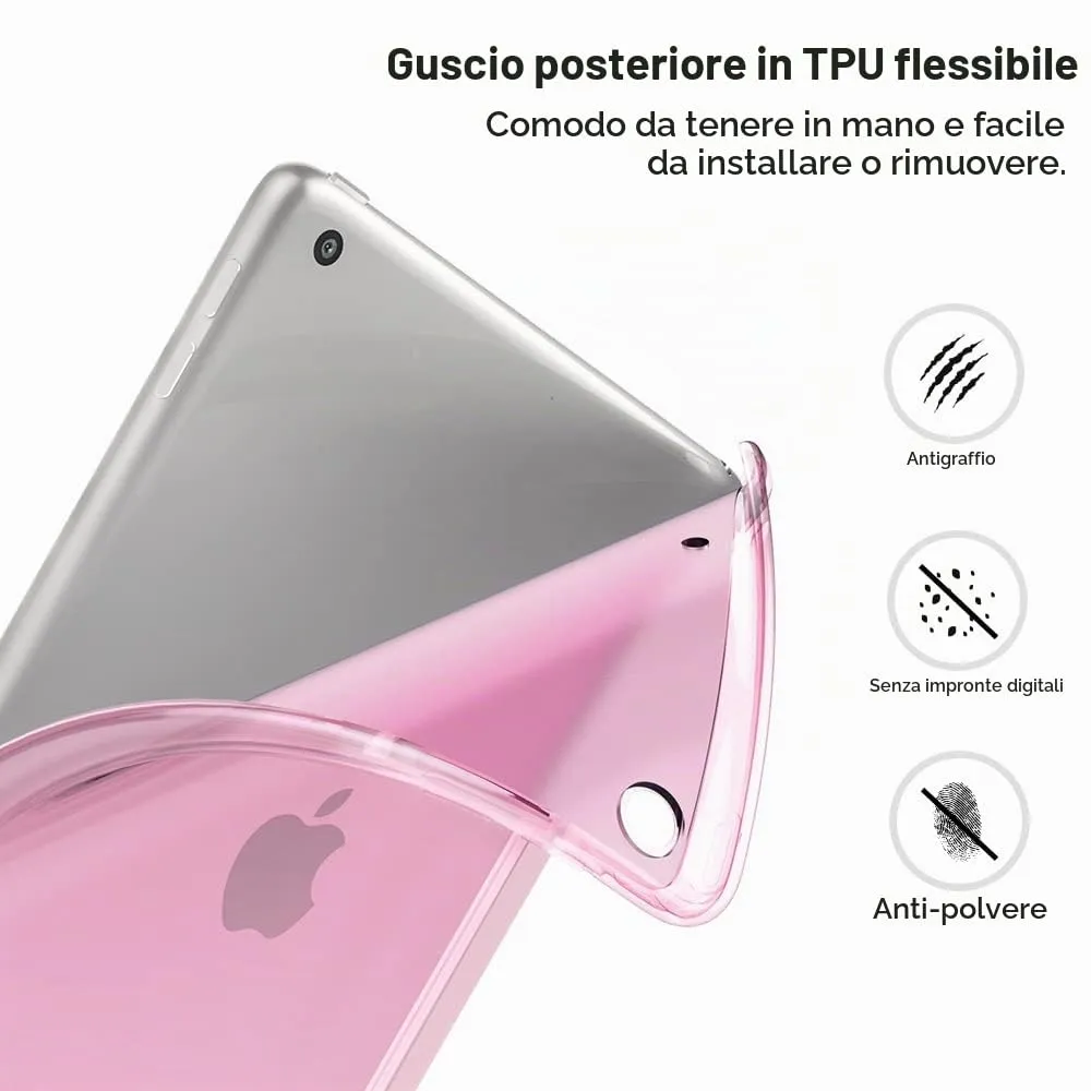 MoKo Cover for iPad 9th/8th/7th Gen 10.2" (2021/2020/2019), Fiore Rosa - immagine 6