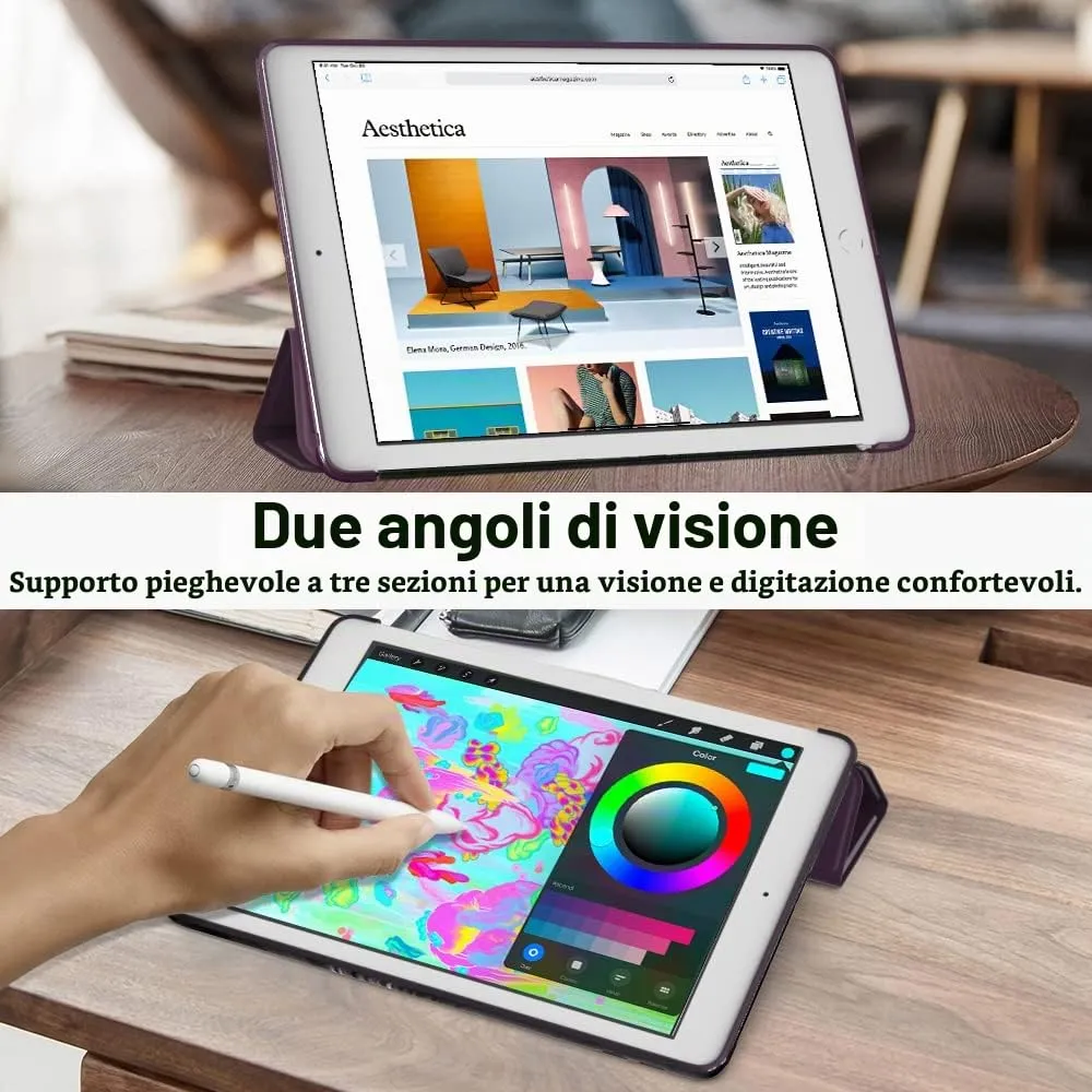MoKo Cover for iPad 9th/8th/7th Gen 10.2" (2019-2021), Dark Purple - immagine 5