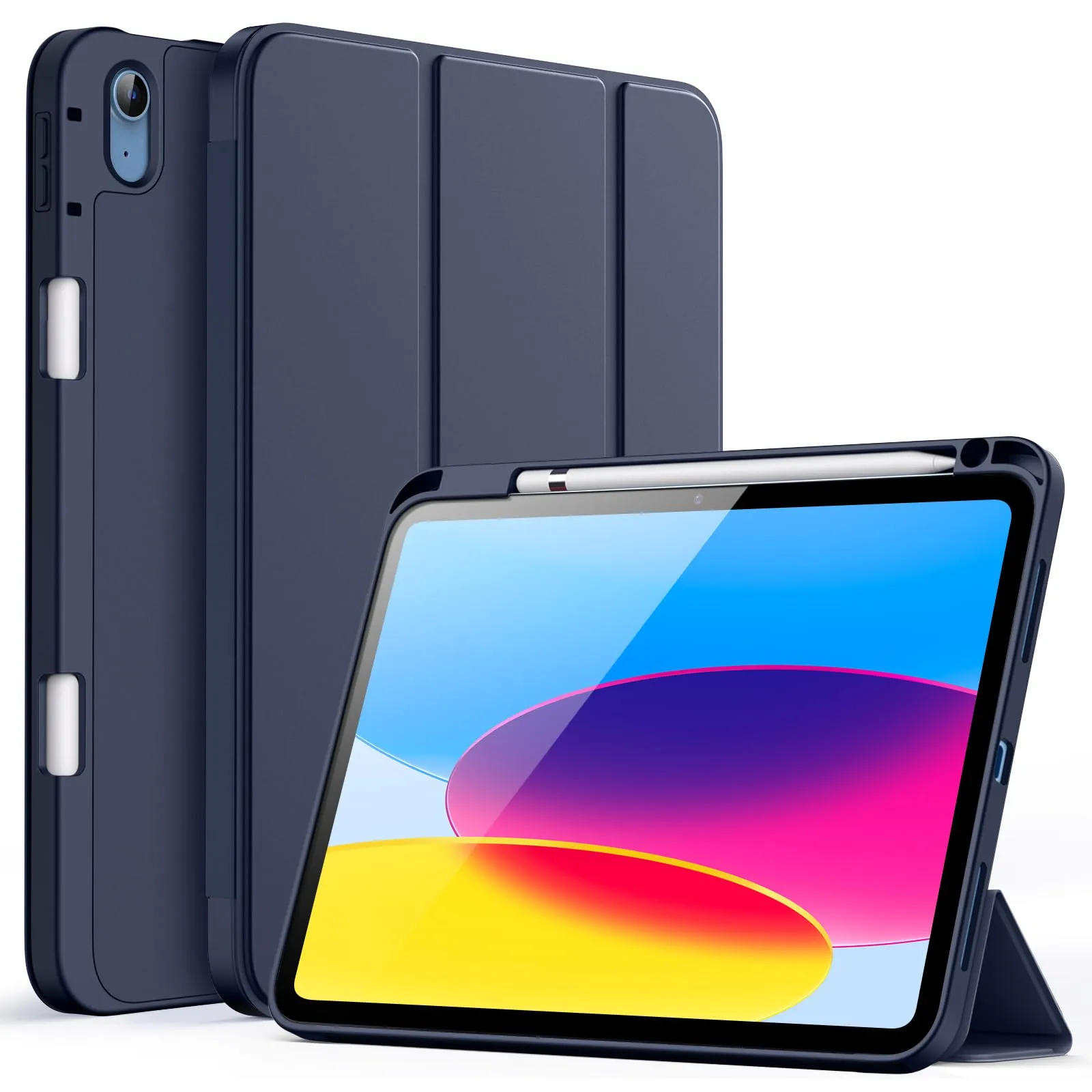 JETech Custodia per iPad 11ª/10ª Gen, Marino Intenso - immagine 1