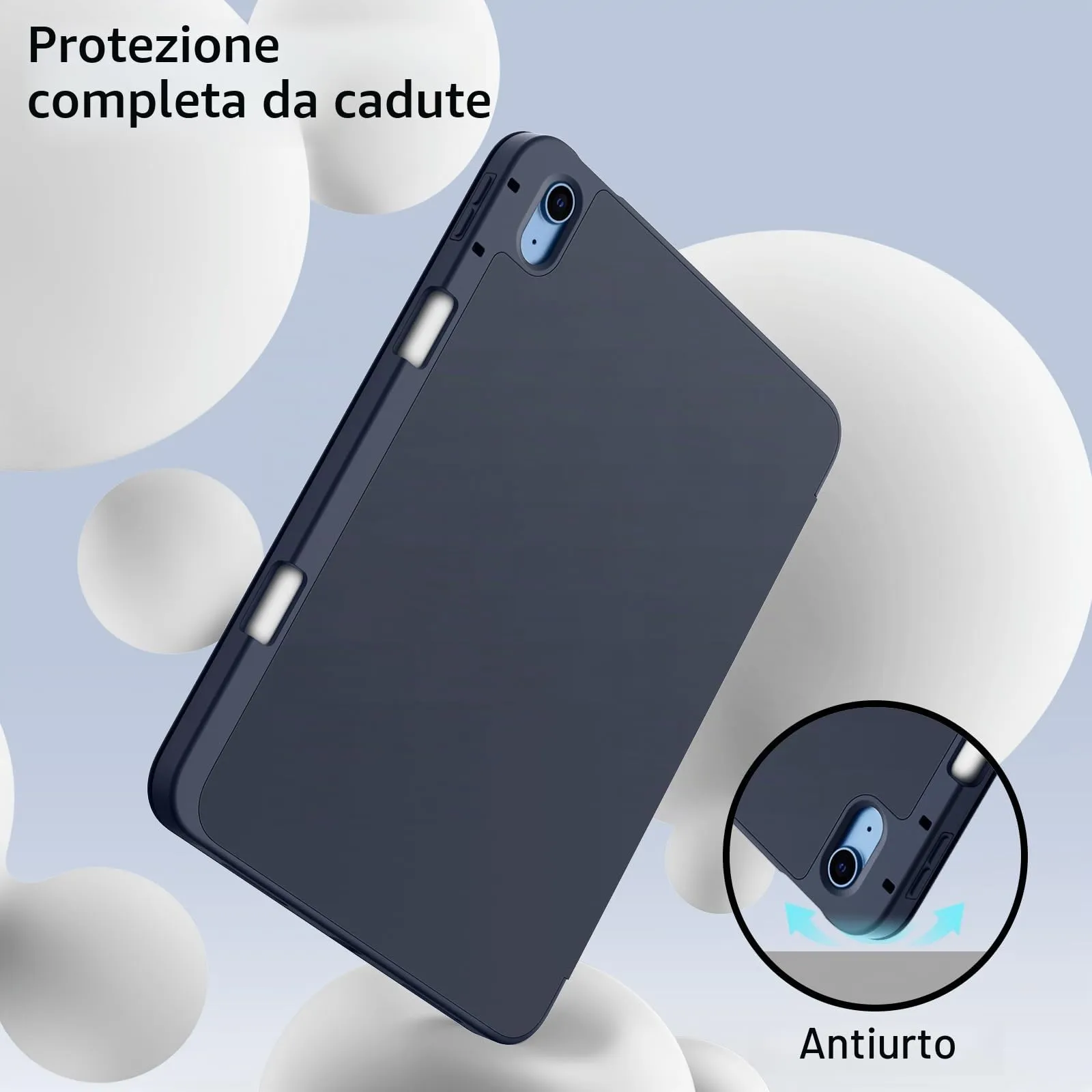 JETech Custodia per iPad 11ª/10ª Gen, Marino Intenso - immagine 4