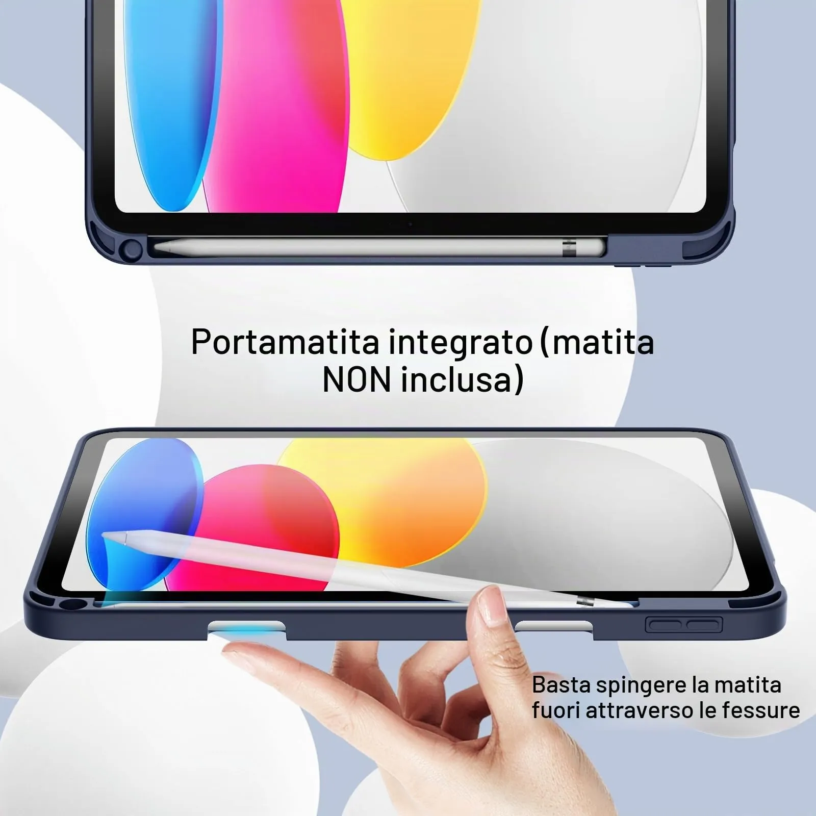 JETech Custodia per iPad 11ª/10ª Gen, Marino Intenso - immagine 5