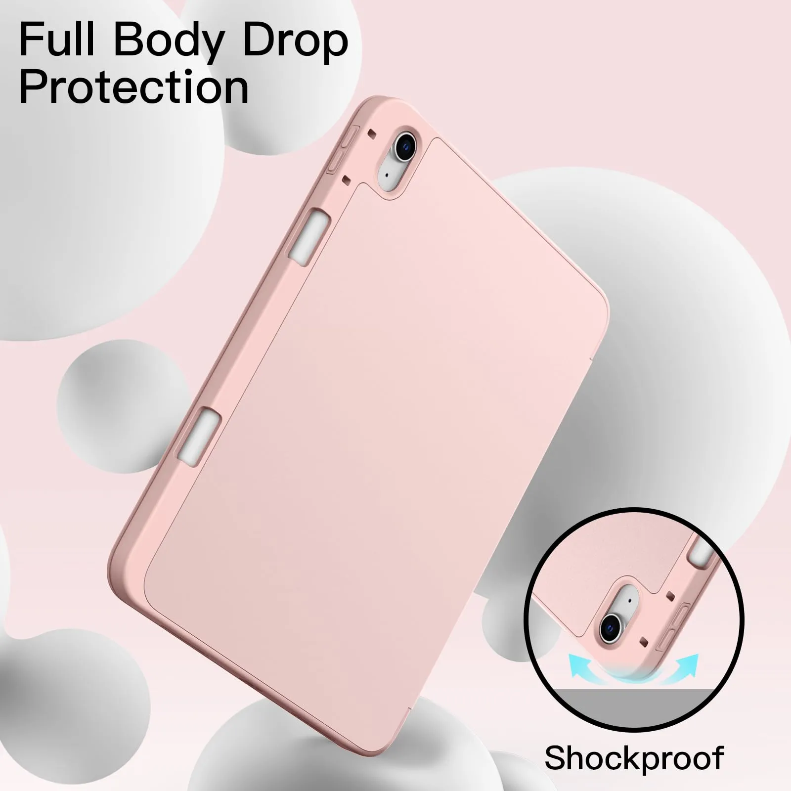 JETech Custodia per iPad 11ª/10ª Gen, Oro Rosa - immagine 4