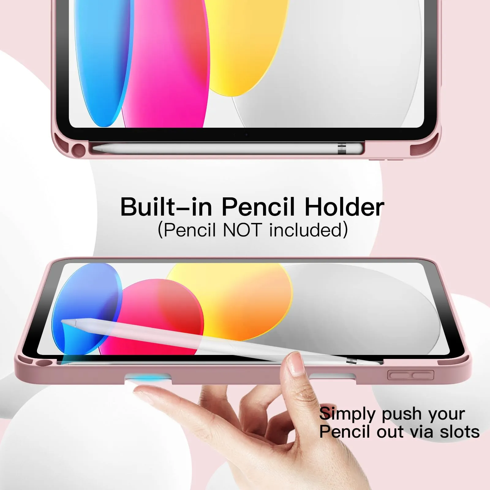 JETech Custodia per iPad 11ª/10ª Gen, Oro Rosa - immagine 5