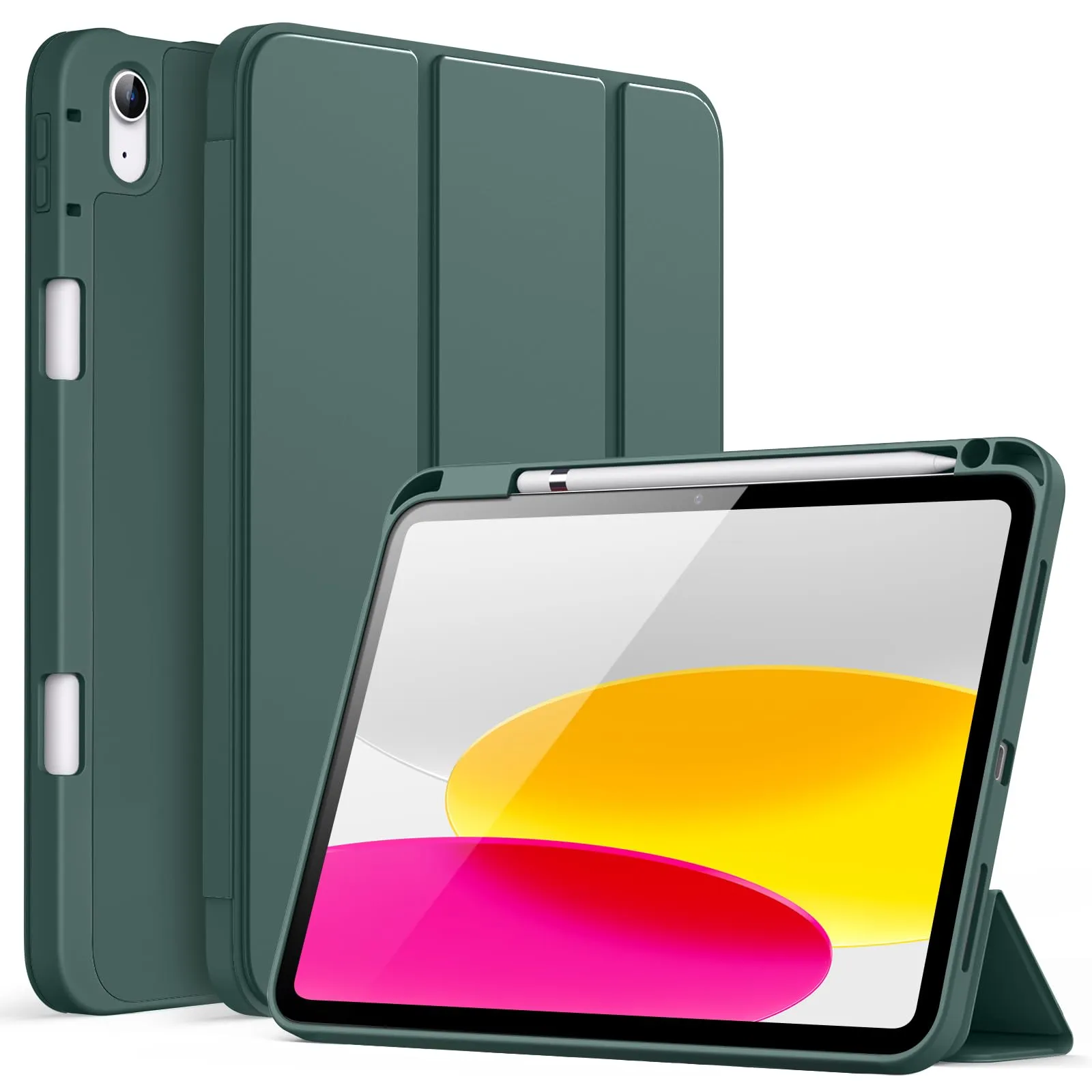 JETech Custodia per iPad 11ª/10ª Gen, Verde Nebbioso - immagine 1