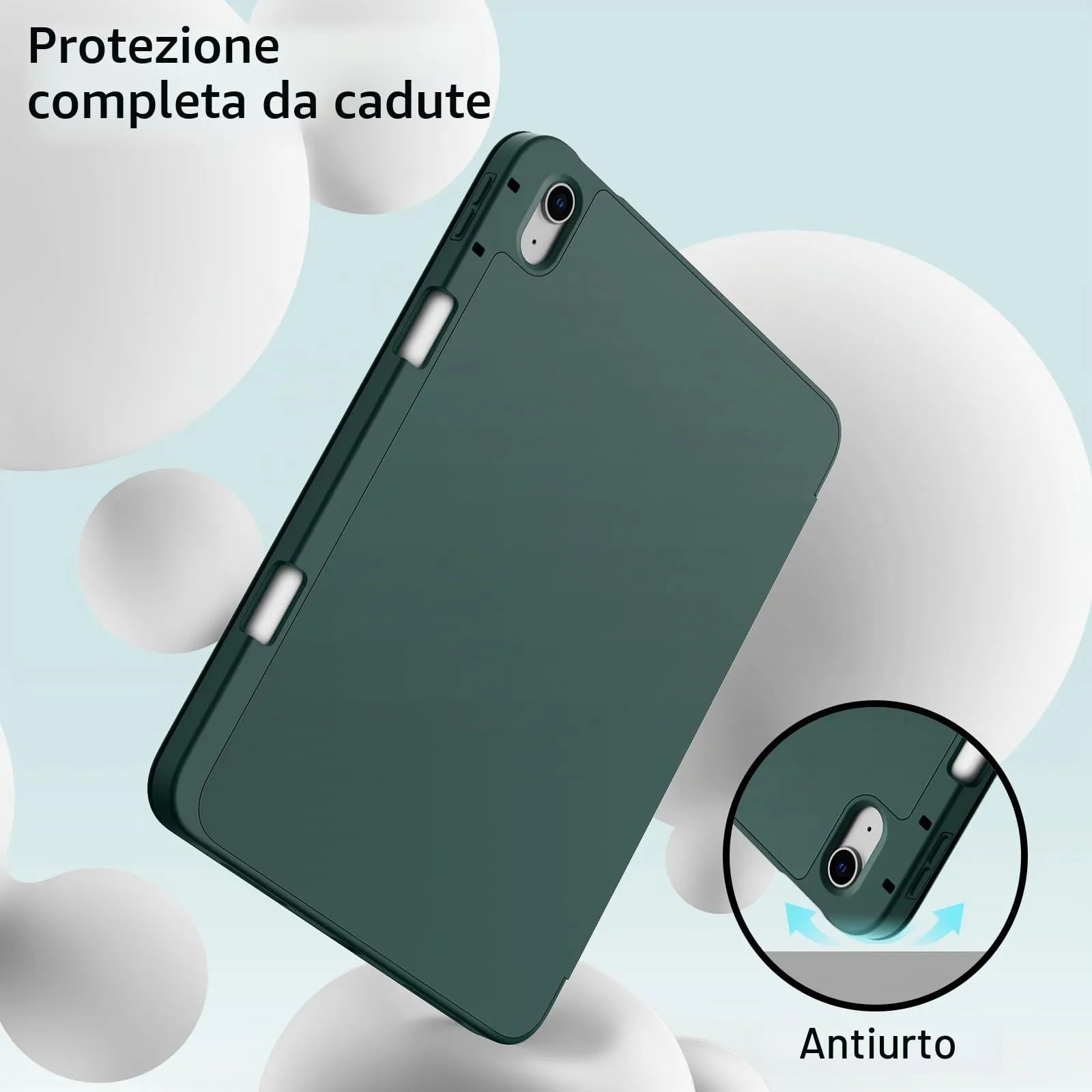 JETech Custodia per iPad 11ª/10ª Gen, Verde Nebbioso - immagine 4