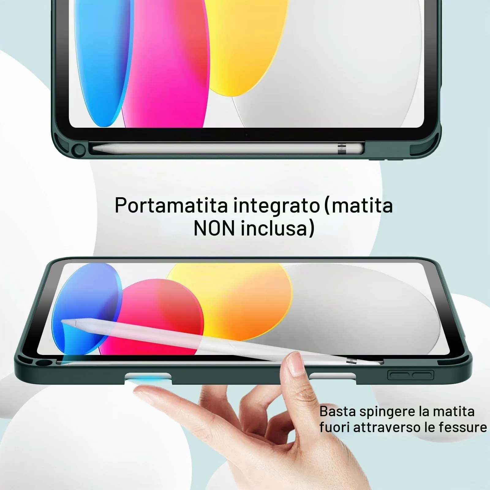 JETech Custodia per iPad 11ª/10ª Gen, Verde Nebbioso - immagine 5