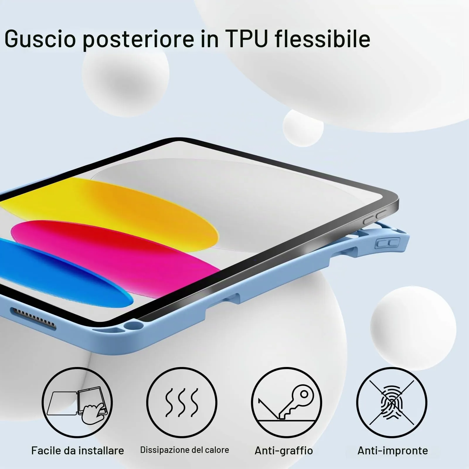 JETech Custodia per iPad 11ª/10ª Gen, Cielo Blu - immagine 3