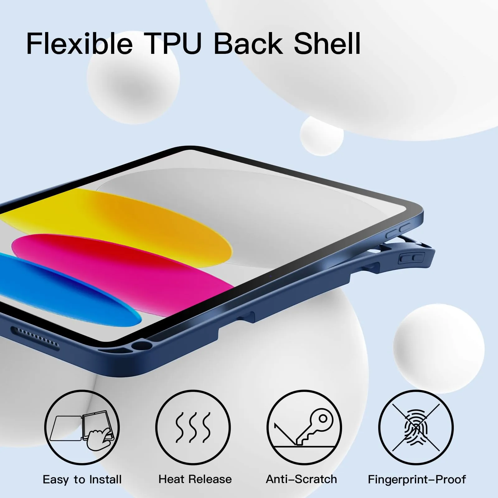 JETech Custodia per iPad 11ª/10ª Gen, Navy - immagine 3