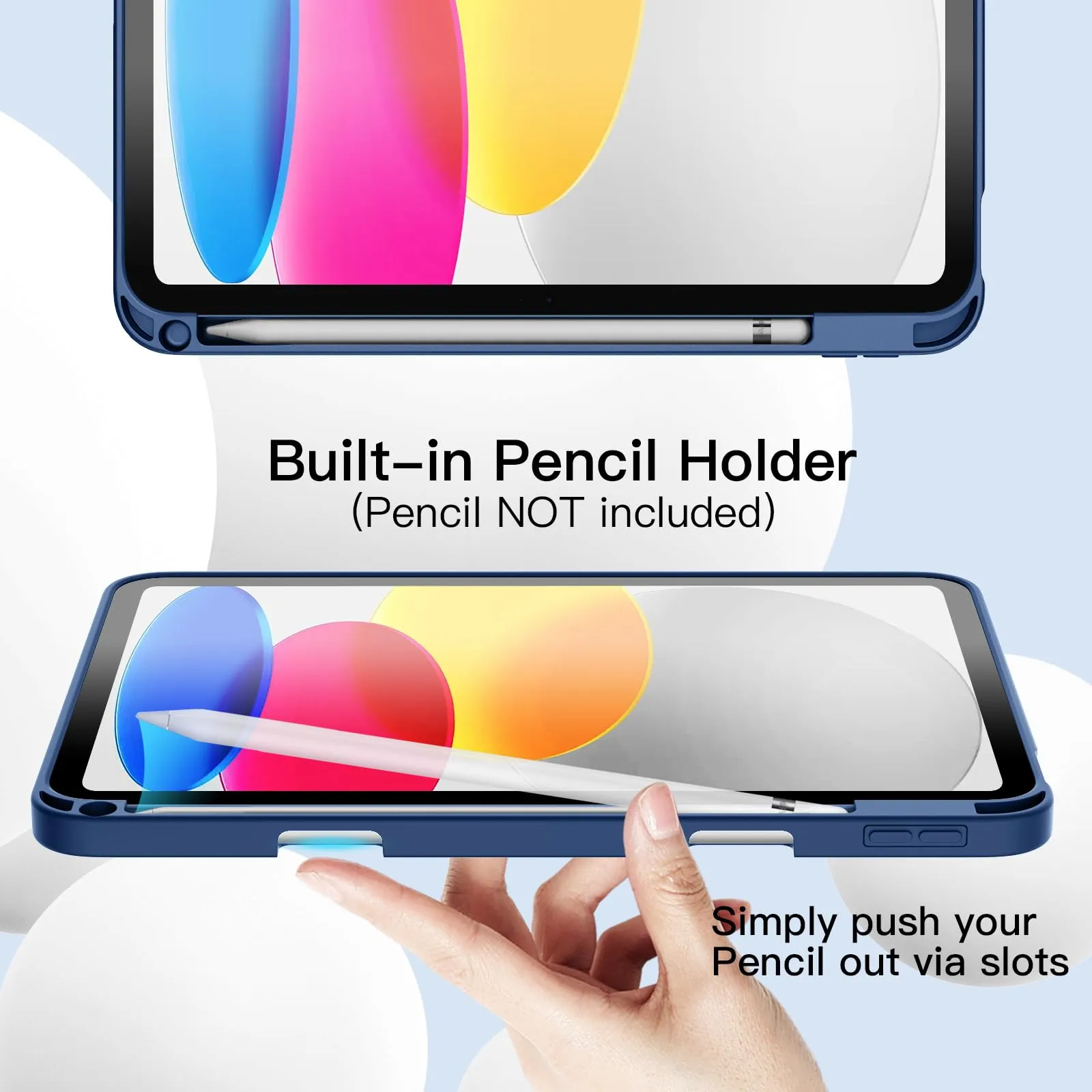 JETech Custodia per iPad 11ª/10ª Gen, Navy - immagine 5