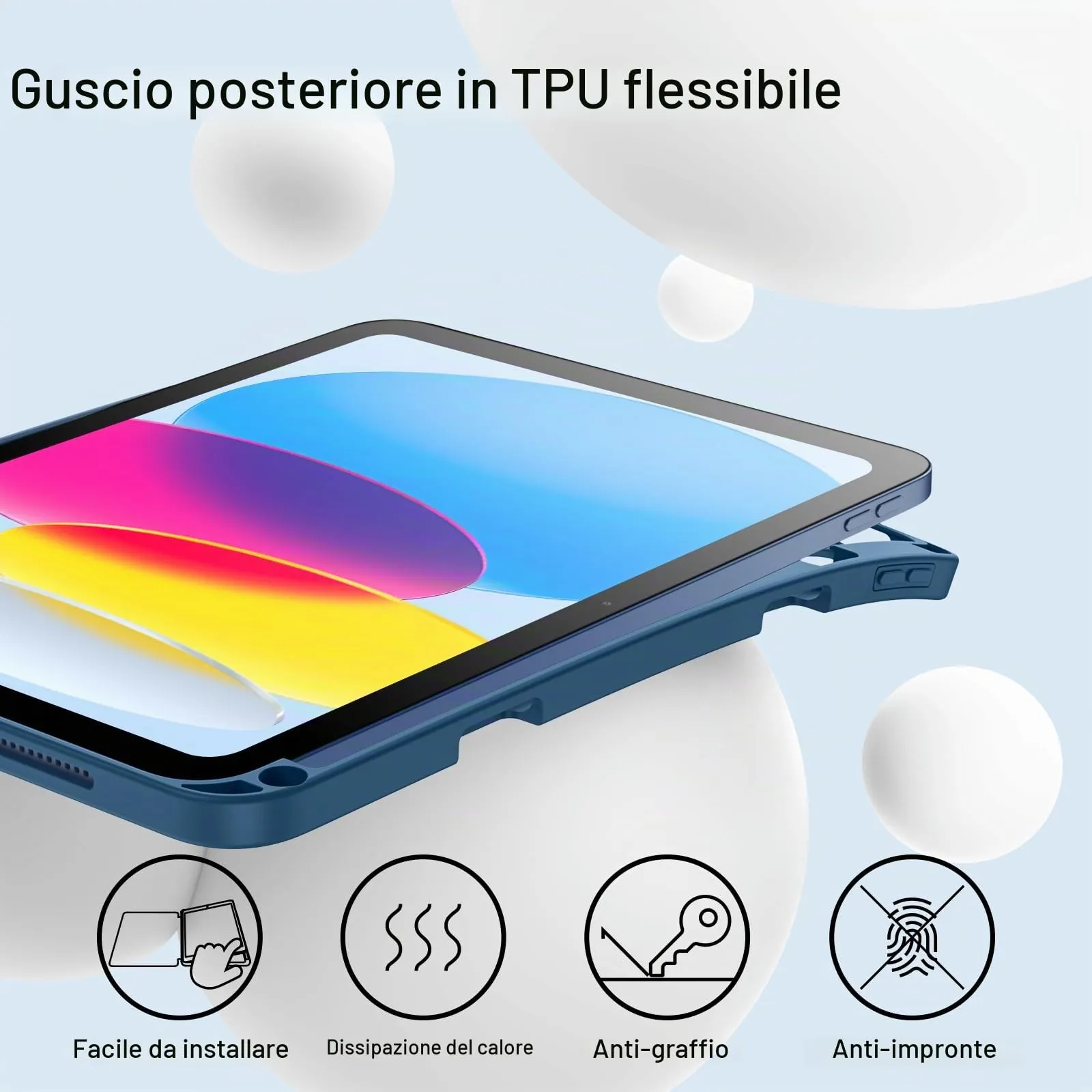 JETech Custodia per iPad 11ª/10ª Gen, Verde Acqua - immagine 3