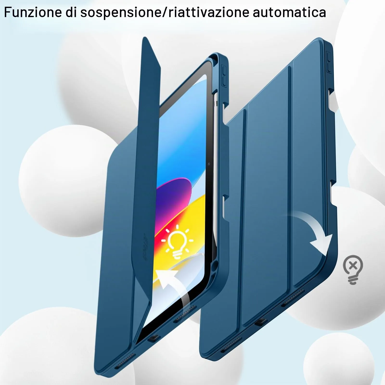 JETech Custodia per iPad 11ª/10ª Gen, Verde Acqua - immagine 6