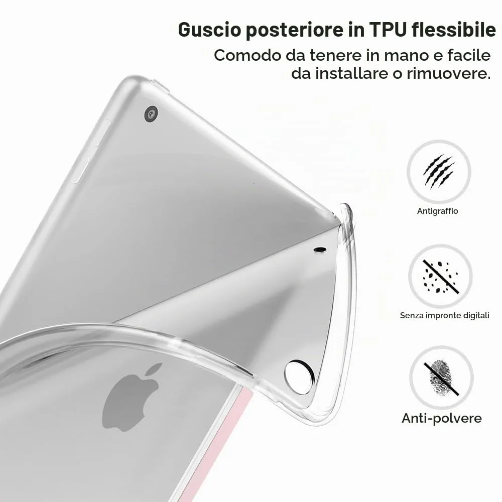 MoKo Cover for iPad 9th/8th/7th Gen 10.2" (2019-2021), Rosa Trasparente - immagine 6