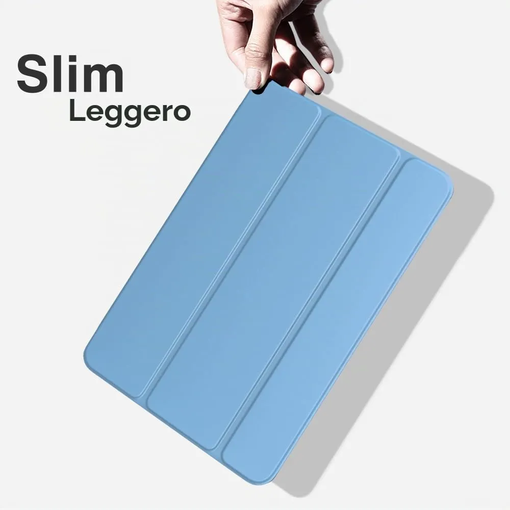 MoKo Cover per iPad 9a/8a/7a Gen 10,2" (2021/2020/2019), Blu Nebbioso - immagine 8