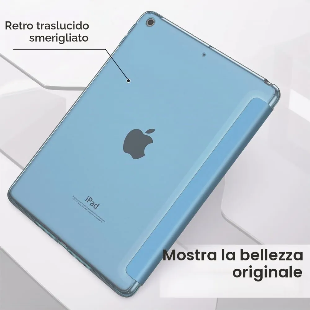 MoKo Cover per iPad 9a/8a/7a Gen 10,2" (2021/2020/2019), Blu Nebbioso - immagine 9