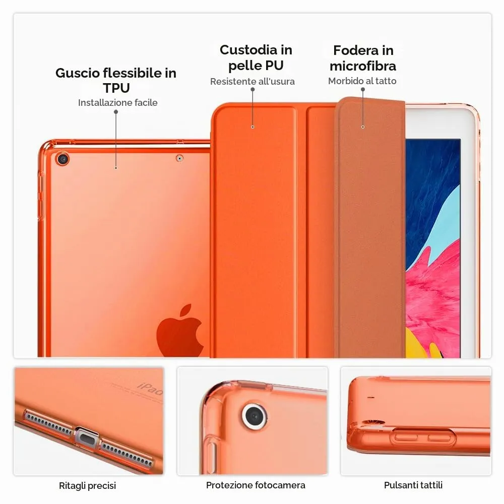 MoKo Cover for iPad 9th/8th/7th Gen 10.2" (2019-2021), Orange - immagine 4