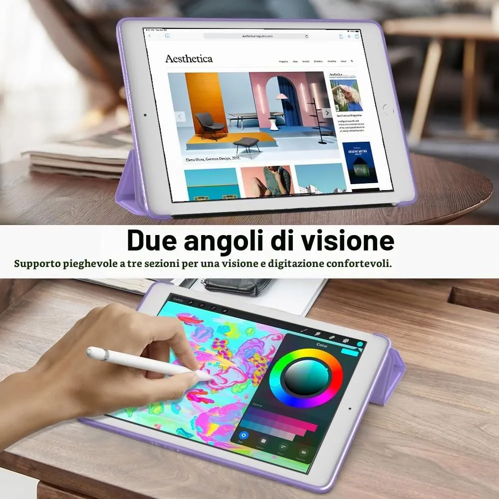 MoKo Cover for iPad 9th/8th/7th Gen 10.2" (2021/2020/2019), Lilla - immagine 5
