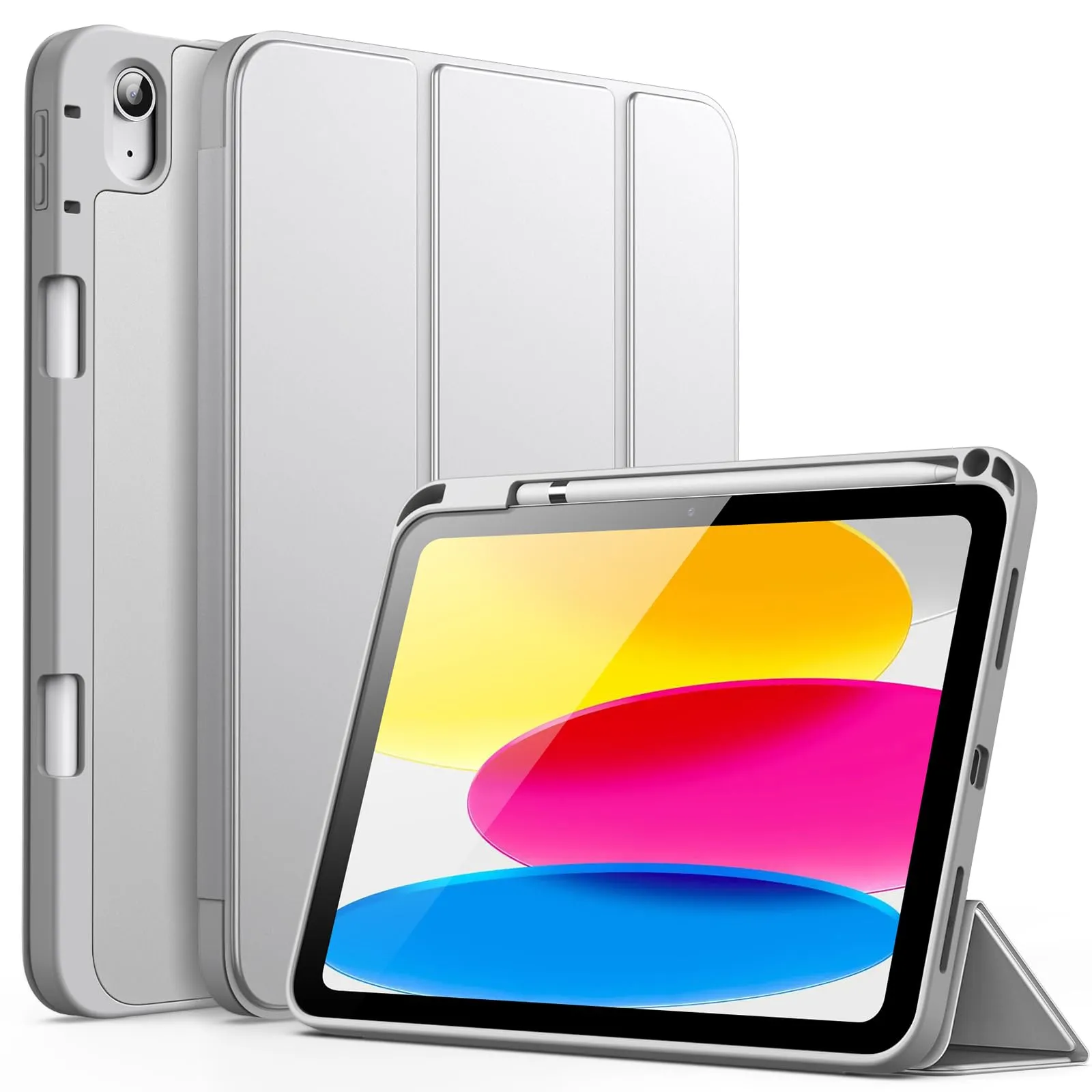 JETech Custodia per iPad 11ª/10ª Gen, Argento - immagine 1