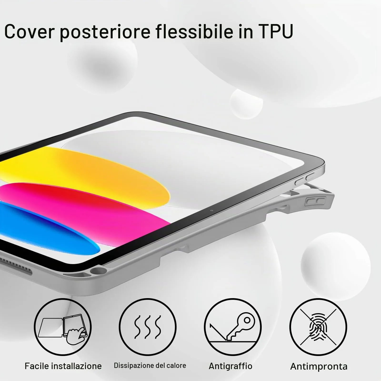 JETech Custodia per iPad 11ª/10ª Gen, Argento - immagine 3