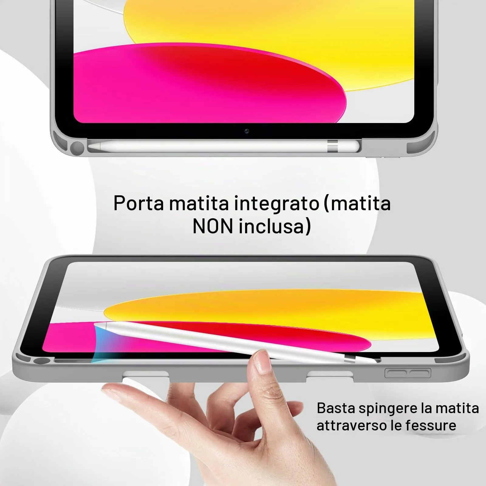 JETech Custodia per iPad 11ª/10ª Gen, Argento - immagine 5