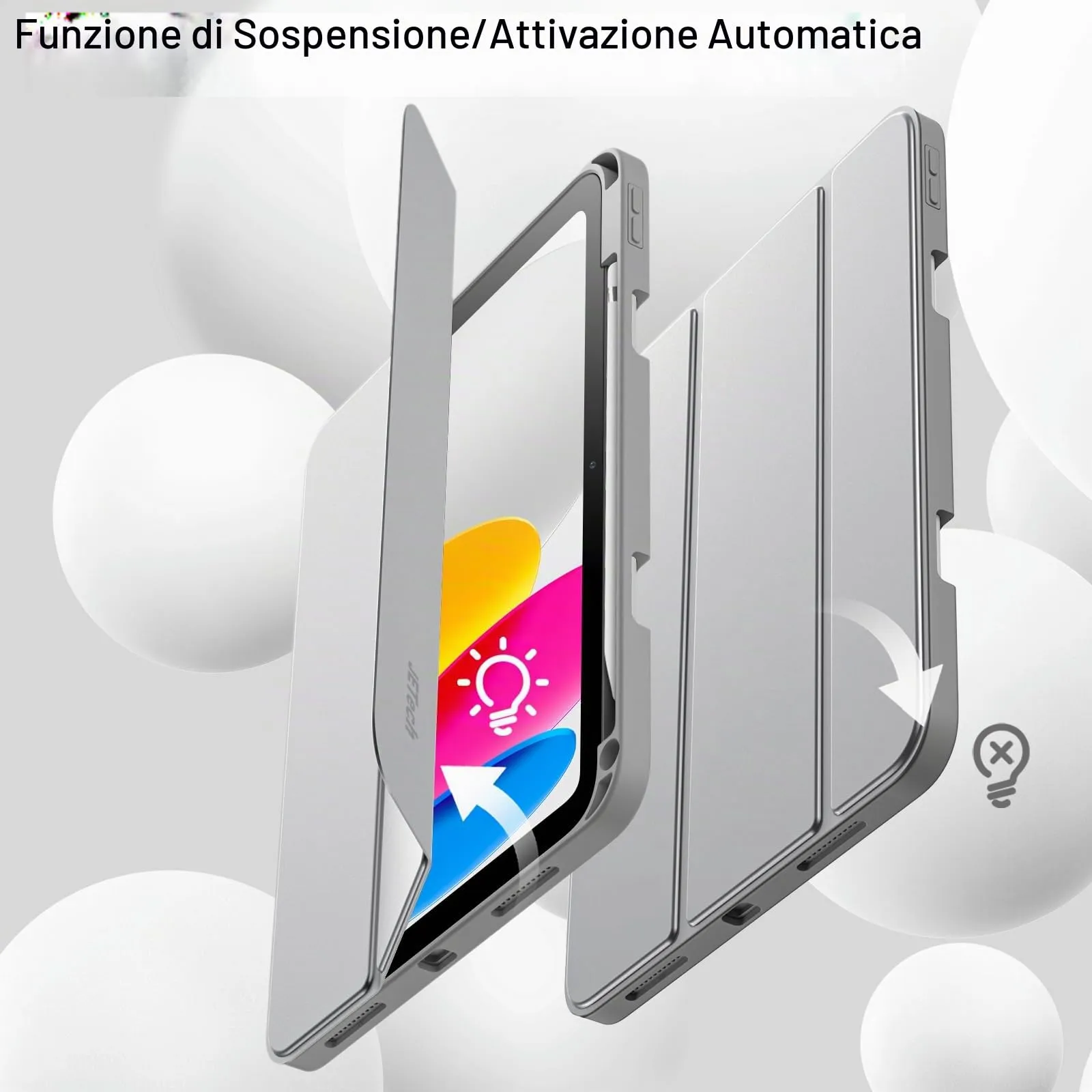 JETech Custodia per iPad 11ª/10ª Gen, Argento - immagine 6