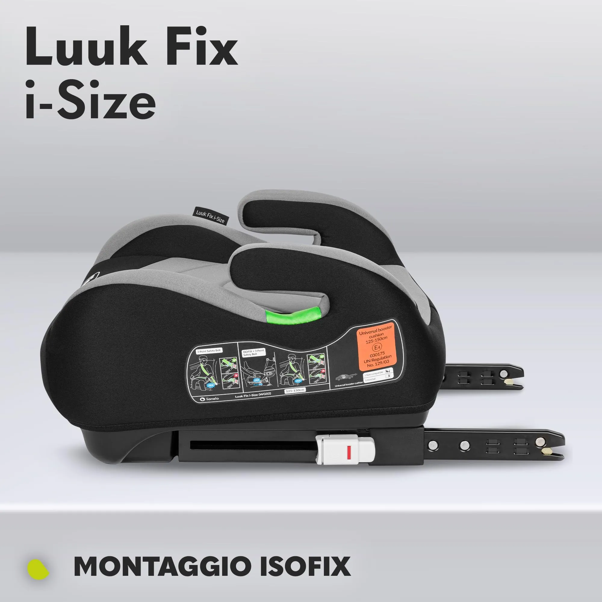 Lionelo Luuk Fix i-Size Rialzo Auto ISOFIX 125-150 cm - immagine 4