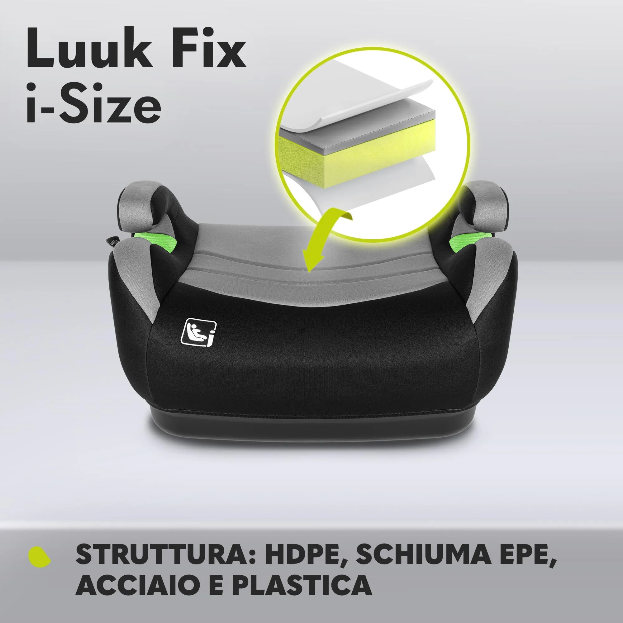 Lionelo Luuk Fix i-Size Rialzo Auto ISOFIX 125-150 cm - immagine 6