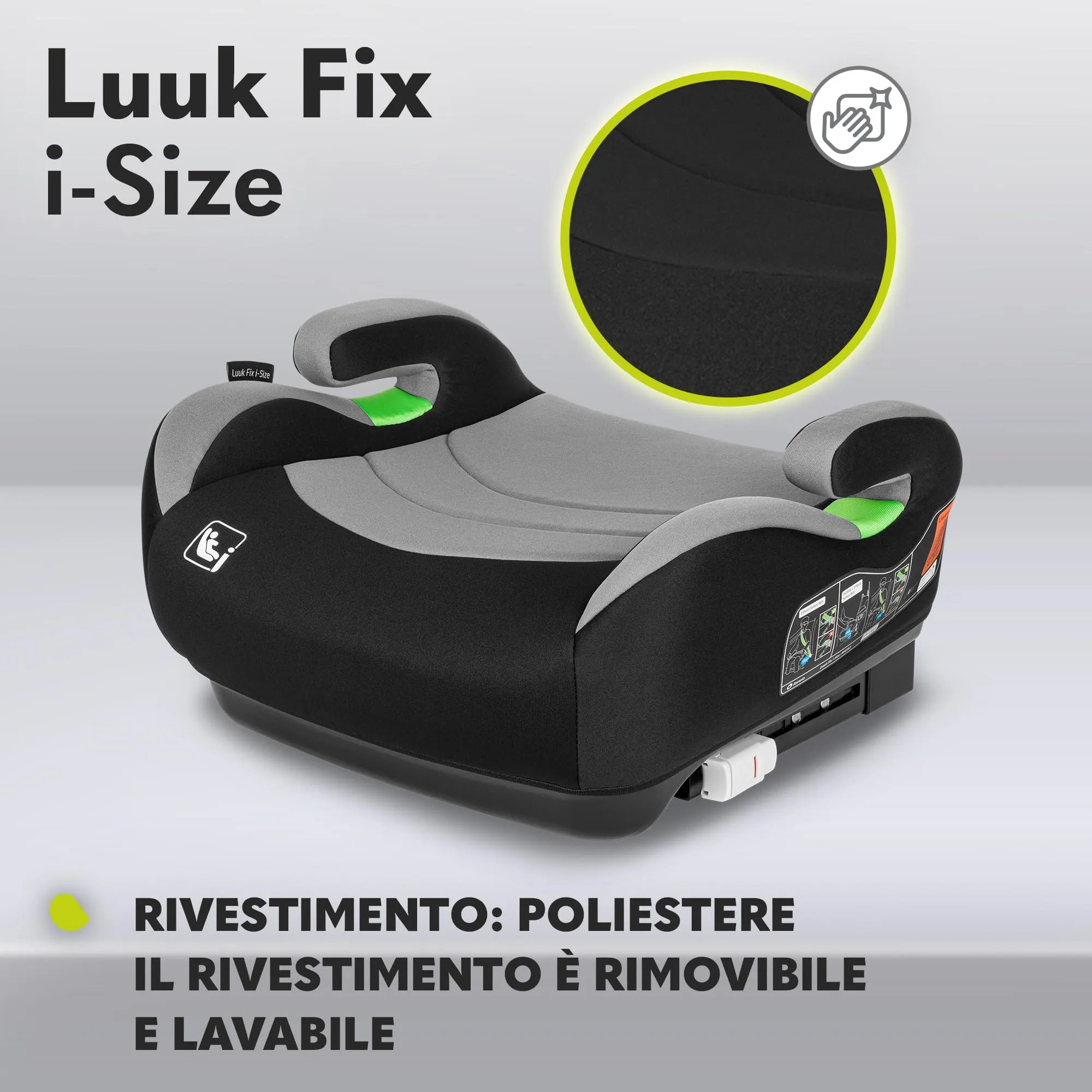 Lionelo Luuk Fix i-Size Rialzo Auto ISOFIX 125-150 cm - immagine 7