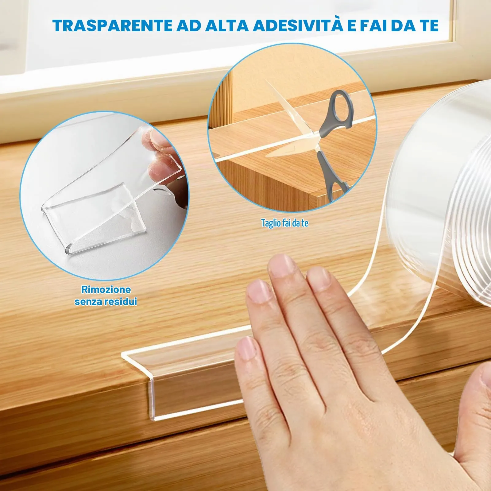 Vicloon Paraspigoli per Bambini, 5m Trasparenti in PVC, Protezione Angoli Autoadesiva Extra Spessa per Mobili e Tavoli - immagine 5