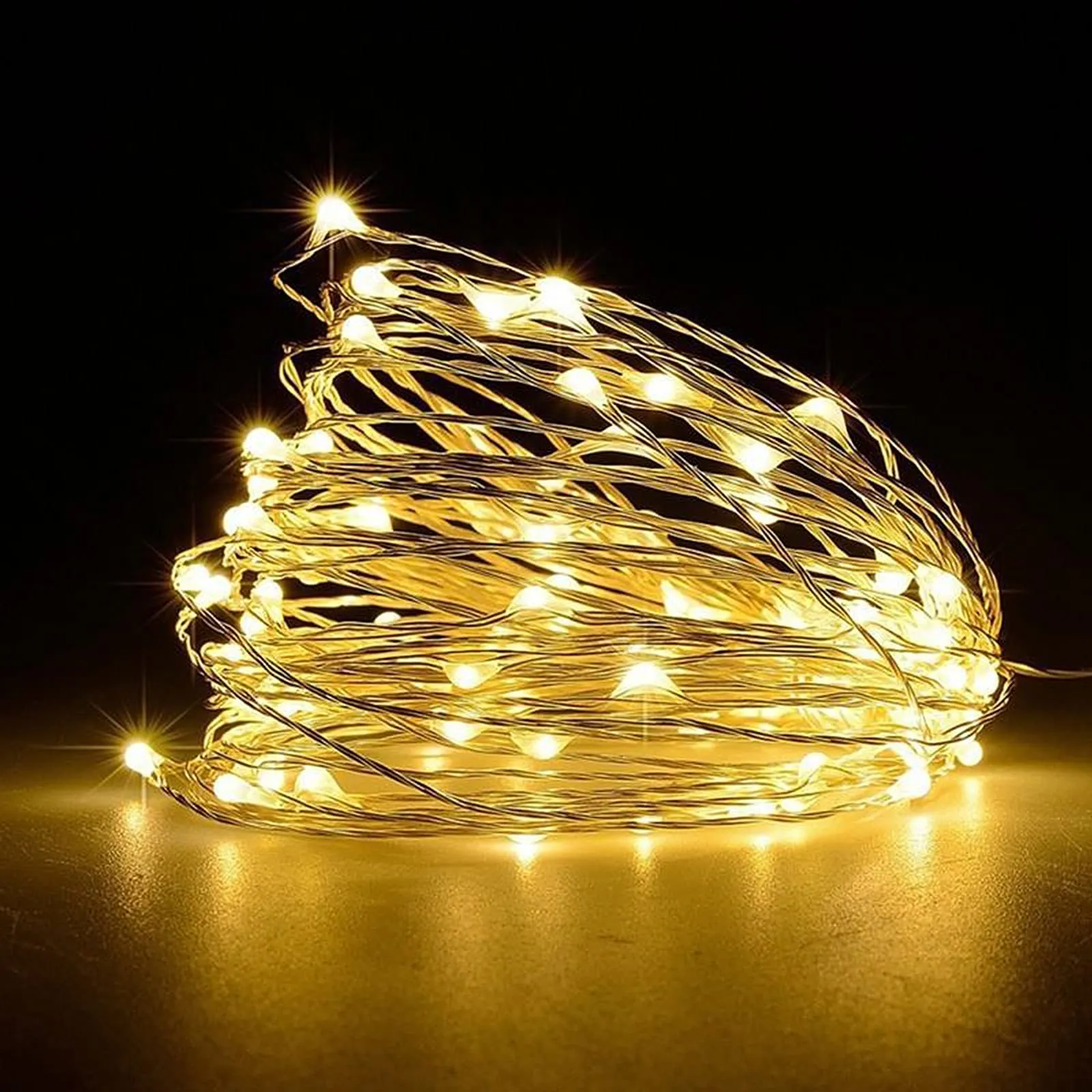 Jsdoin Lucine LED Decorative a Batteria, 15m 150 LED, Bianco Caldo (2 Pezzi) - immagine 1