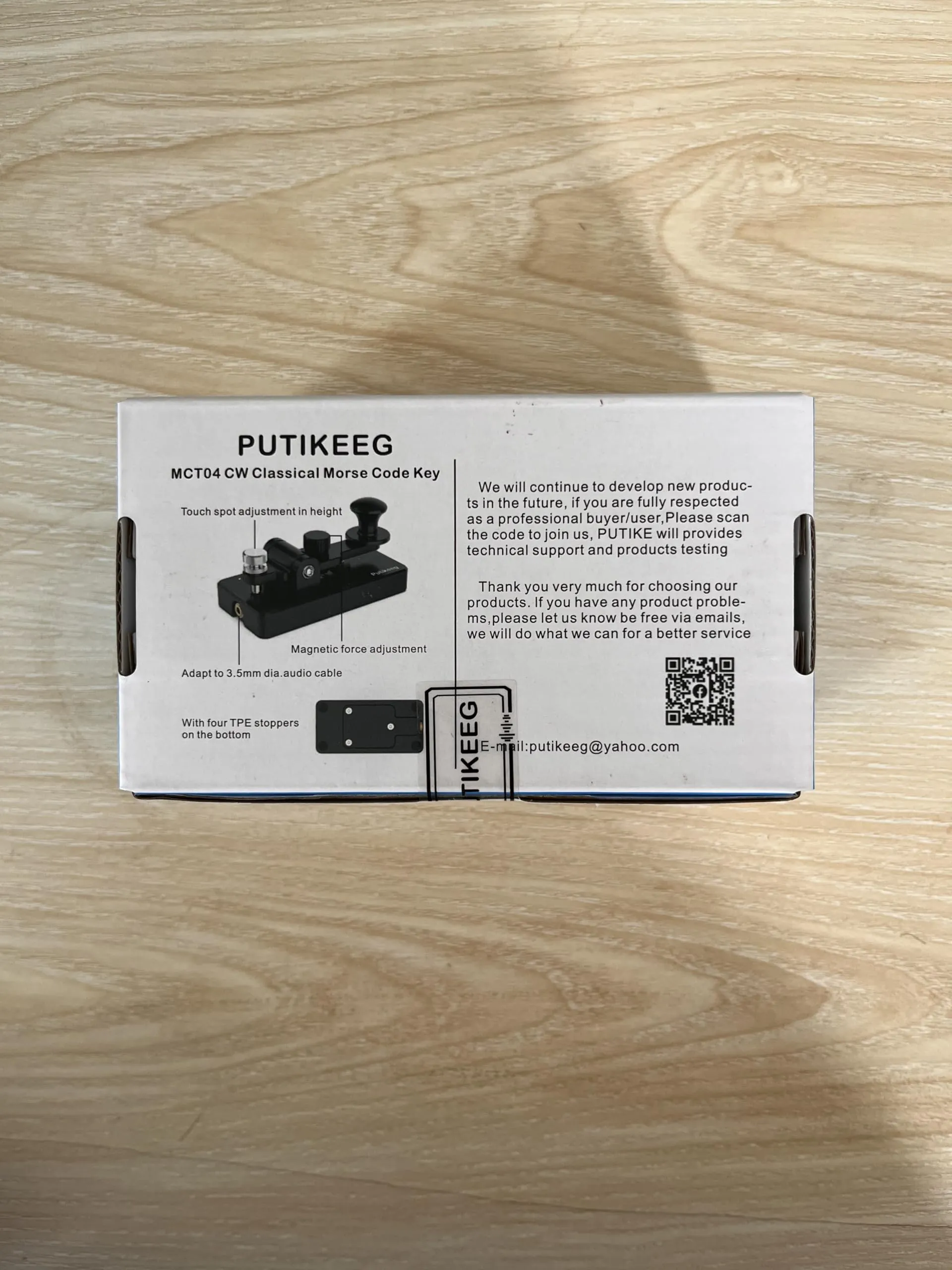 Putikeeg Chiave Morse Automatico CW Paddle Keyer in Lega di Alluminio, 9,5×4,7×4,3cm - immagine 2