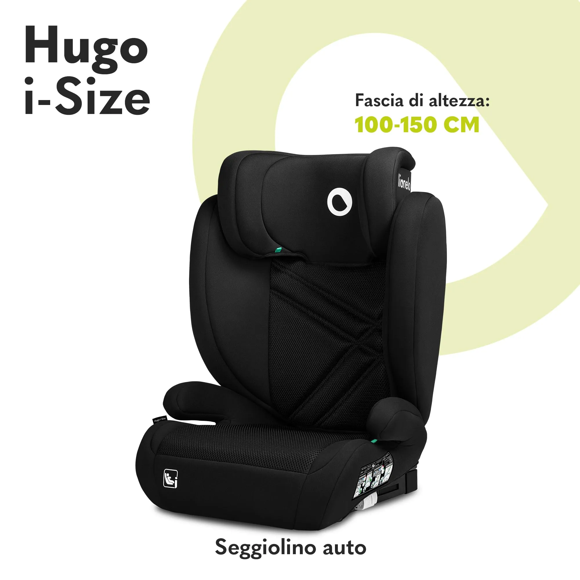 Lionelo Hugo i-Size Seggiolino Auto ISOFIX Gruppo 2-3 100-150cm - immagine 2